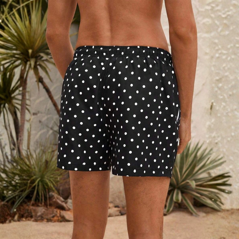 Tropical Plant Print Button-Down Short Sleeve Shirt And Drawstring Waist Pocket Shorts Beach Outfit