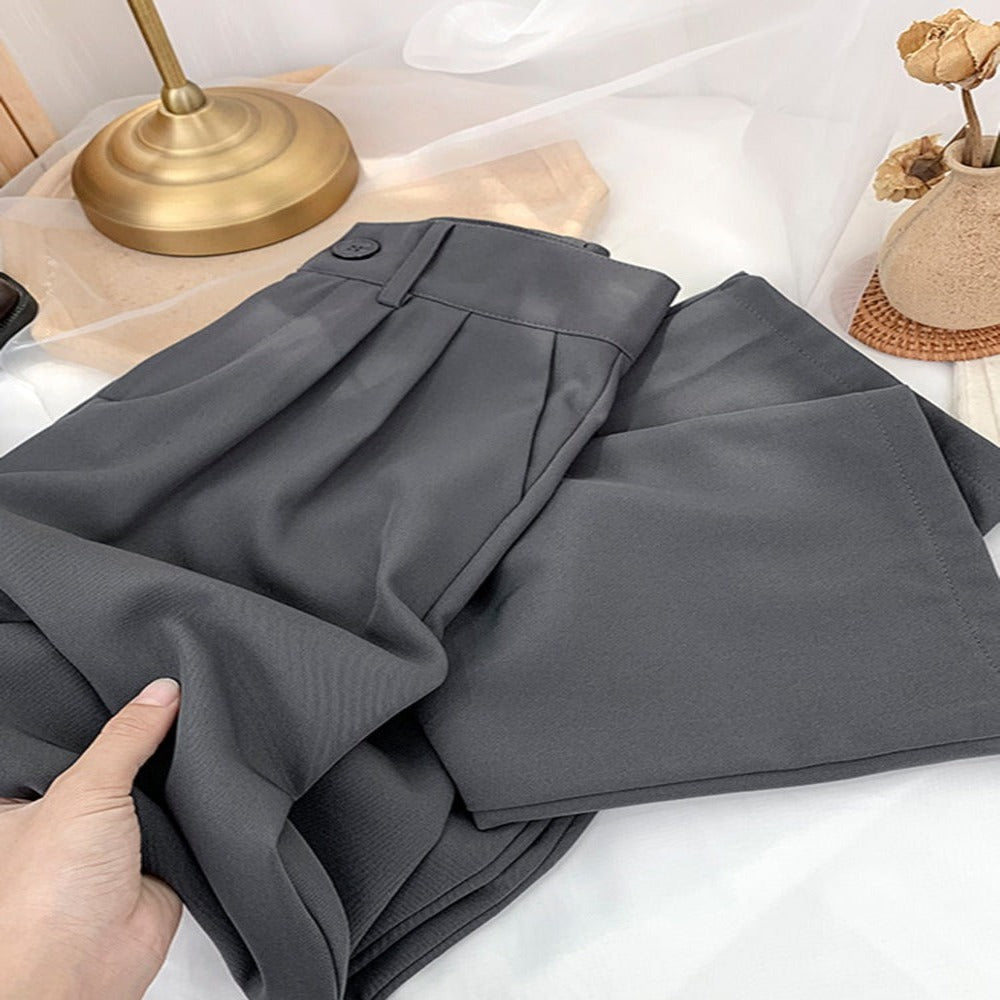 Loose Fit High Waist Straight Pants For Women-Legletic