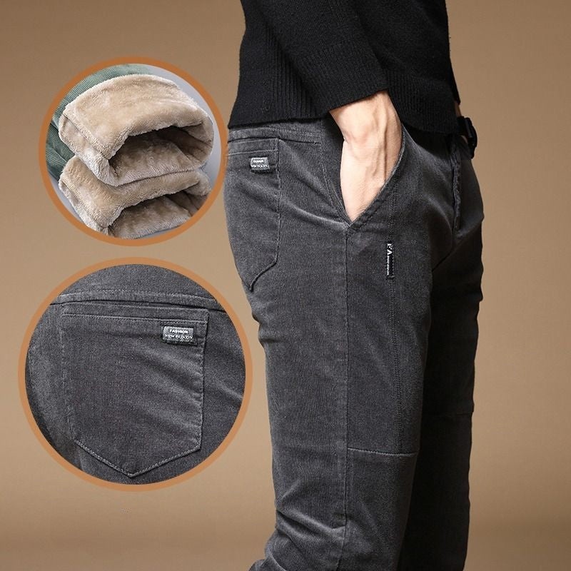 Korean Classic Elastic Waist Fluff Pants For Men-Legletic