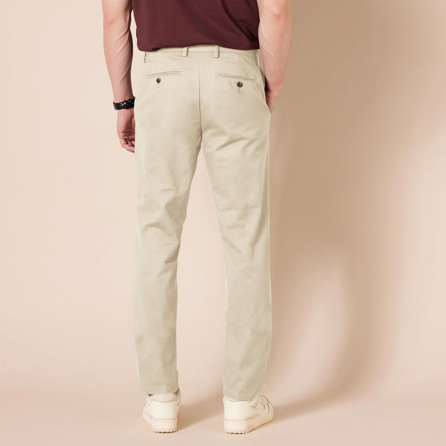 Slim Fit Flat Front Chino Pants