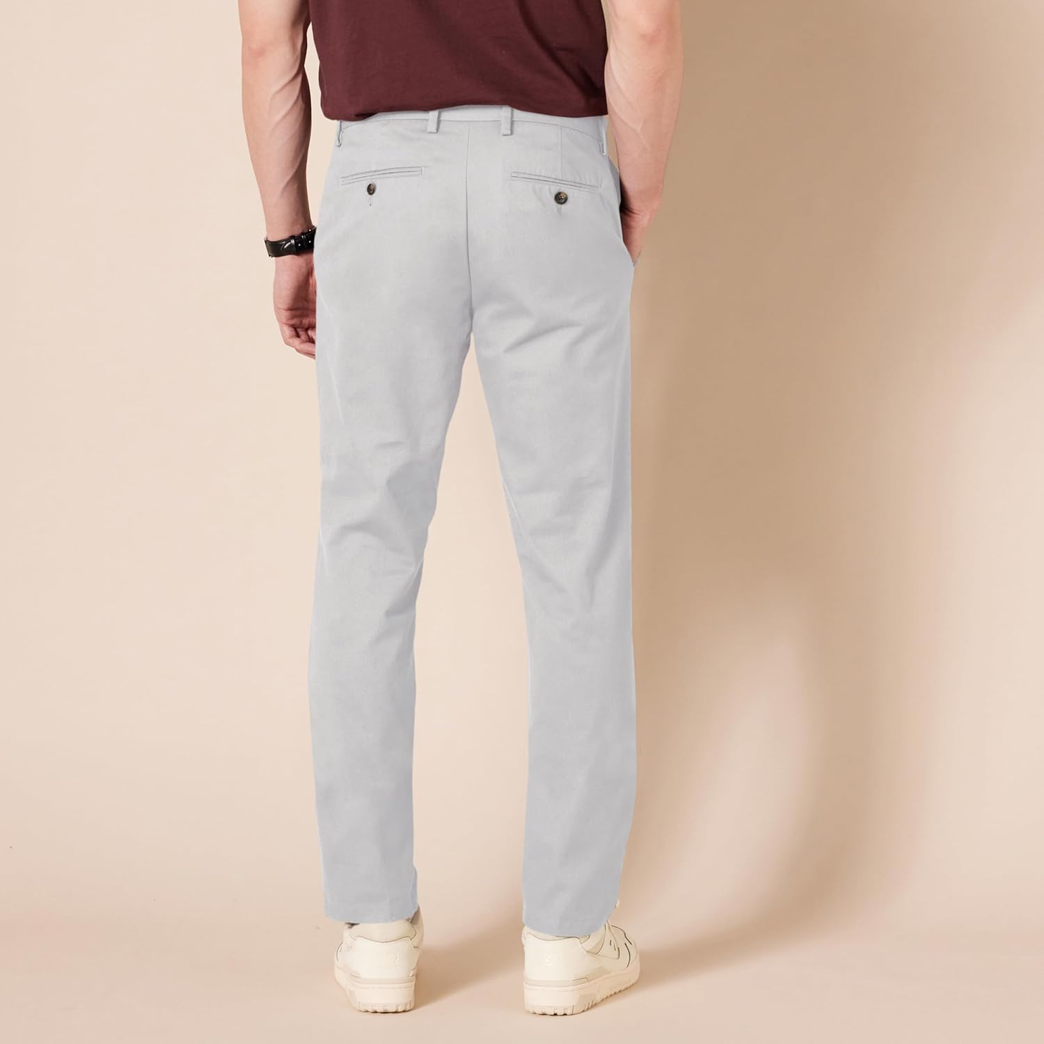 Slim Fit Flat Front Chino Pants