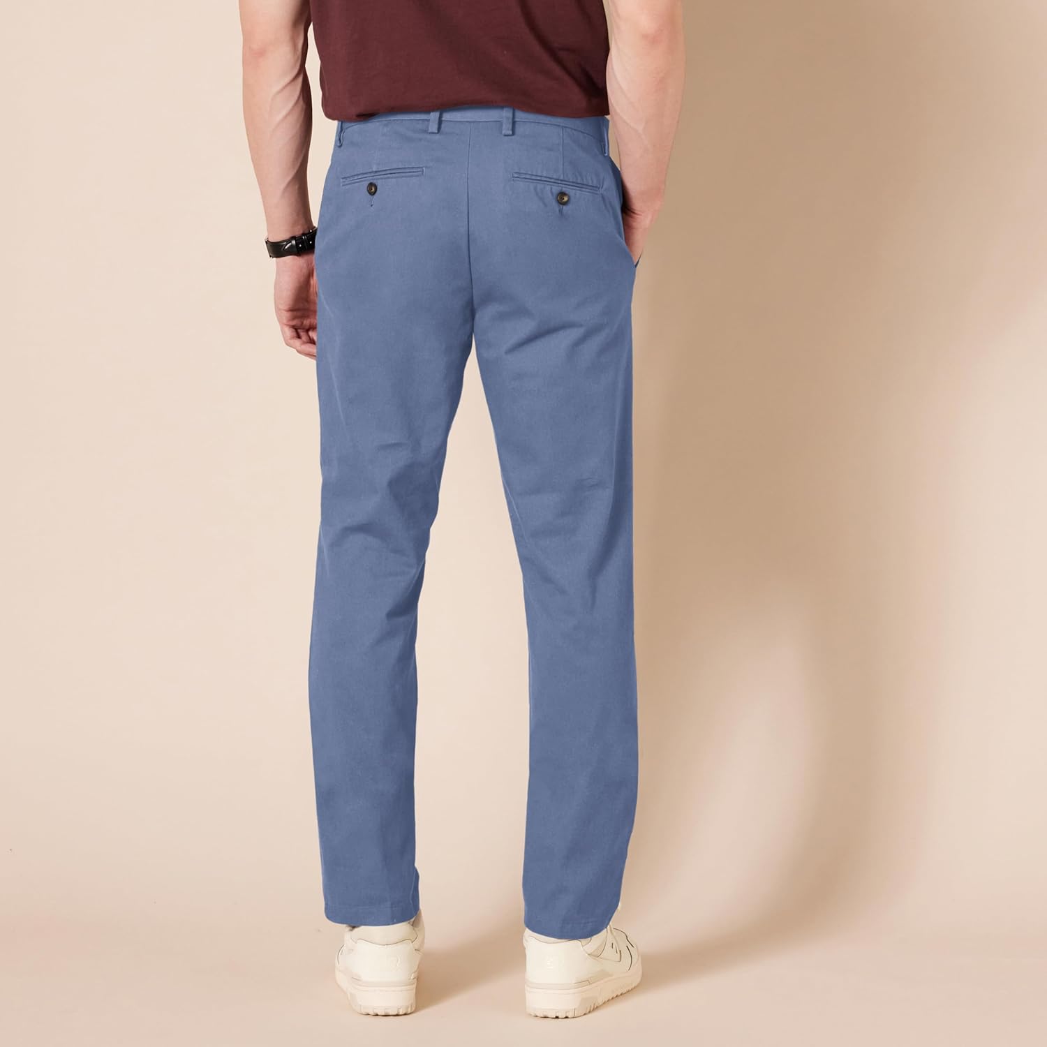 Slim Fit Flat Front Chino Pants
