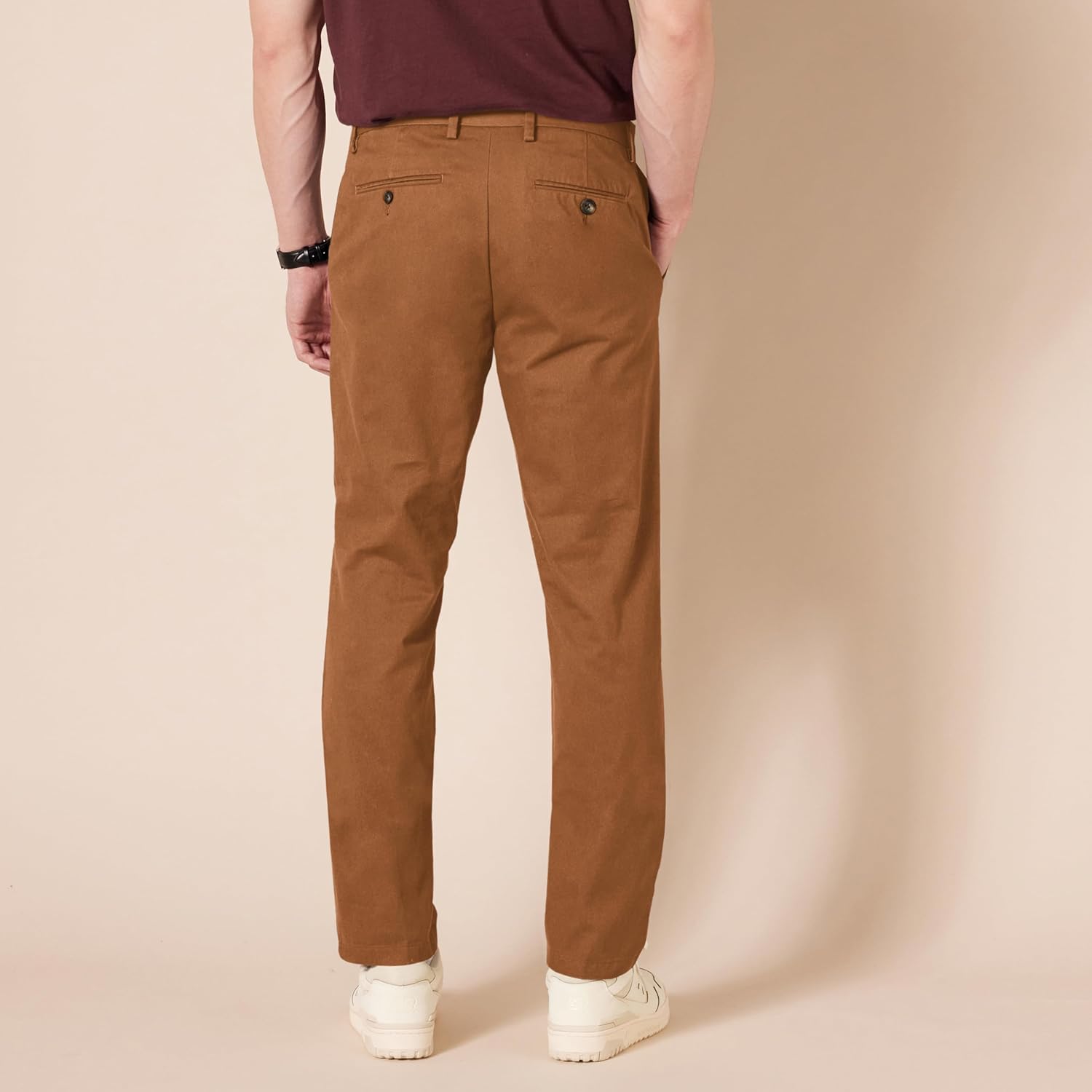 Slim Fit Flat Front Chino Pants