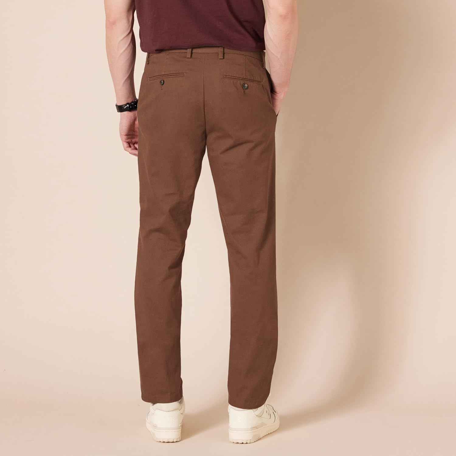 Slim Fit Flat Front Chino Pants