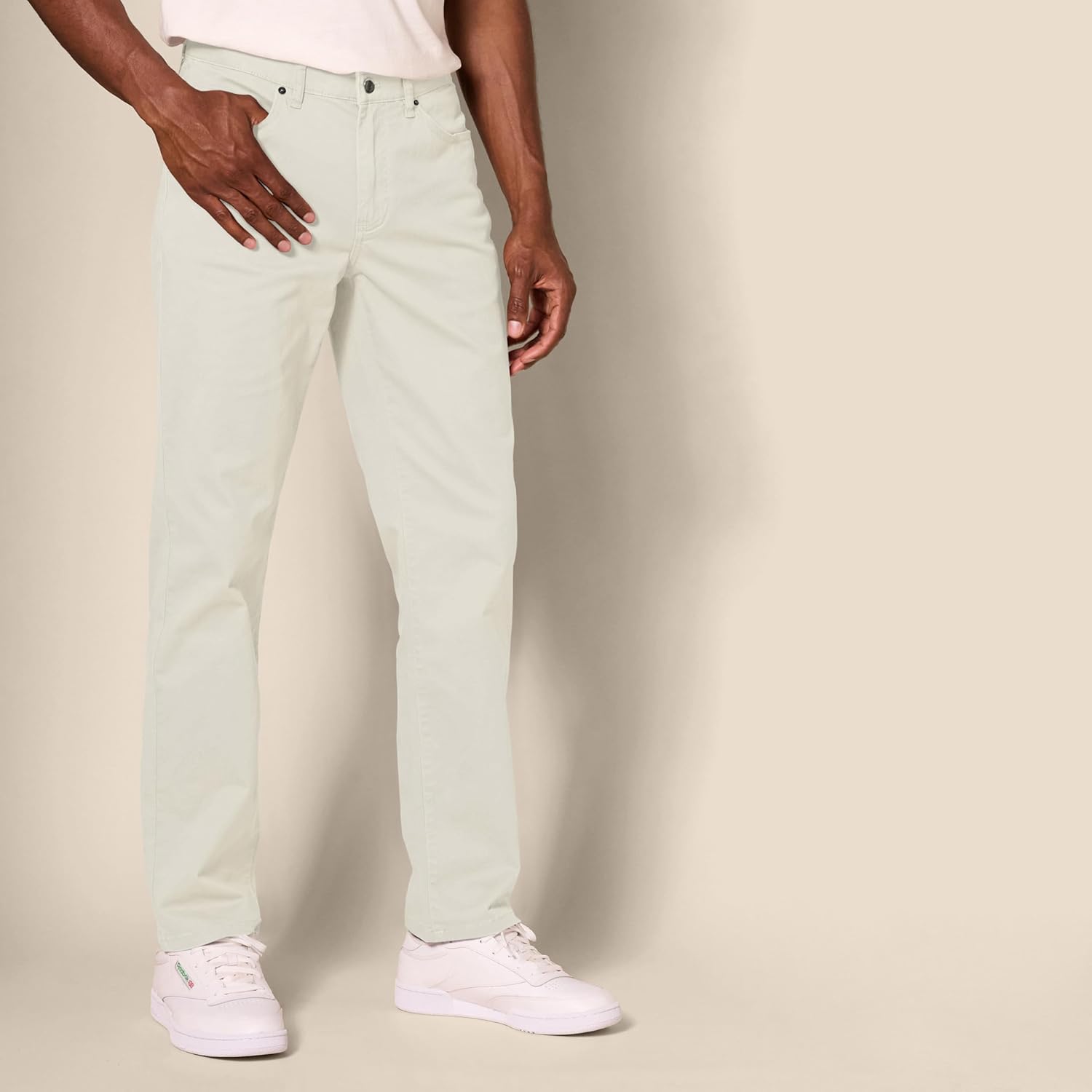Straight Fit 5 Pocket Stretch Twill Pants