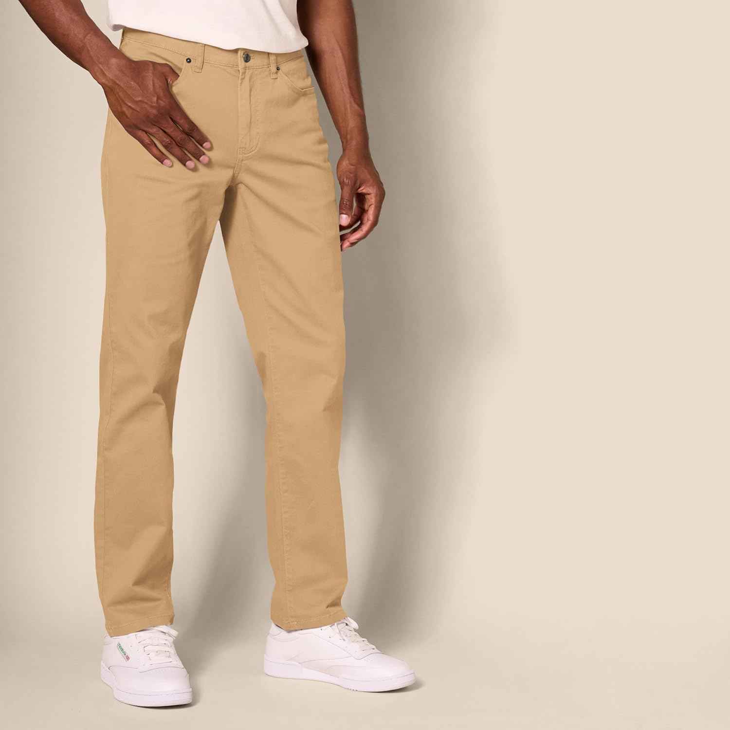Straight Fit 5 Pocket Stretch Twill Pants