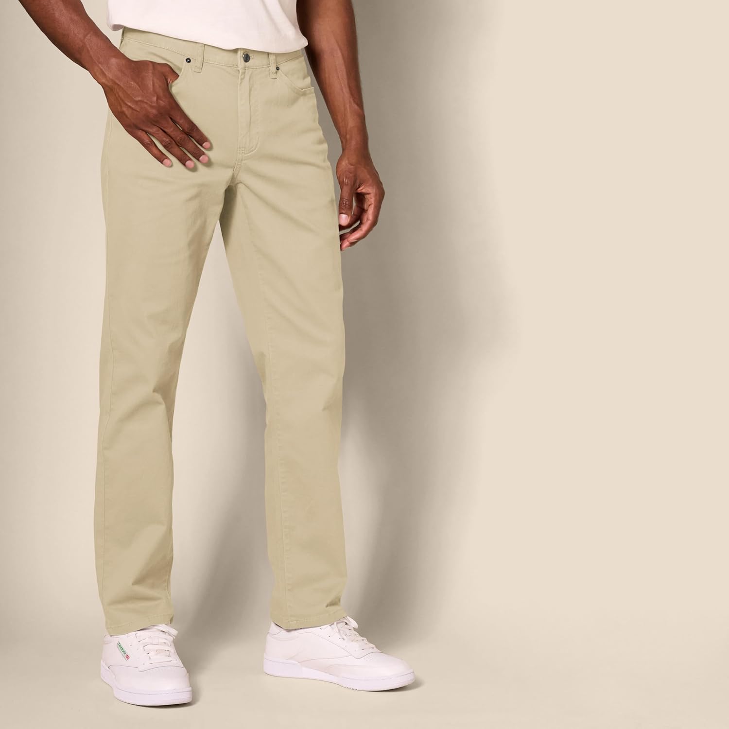 Straight Fit 5 Pocket Stretch Twill Pants