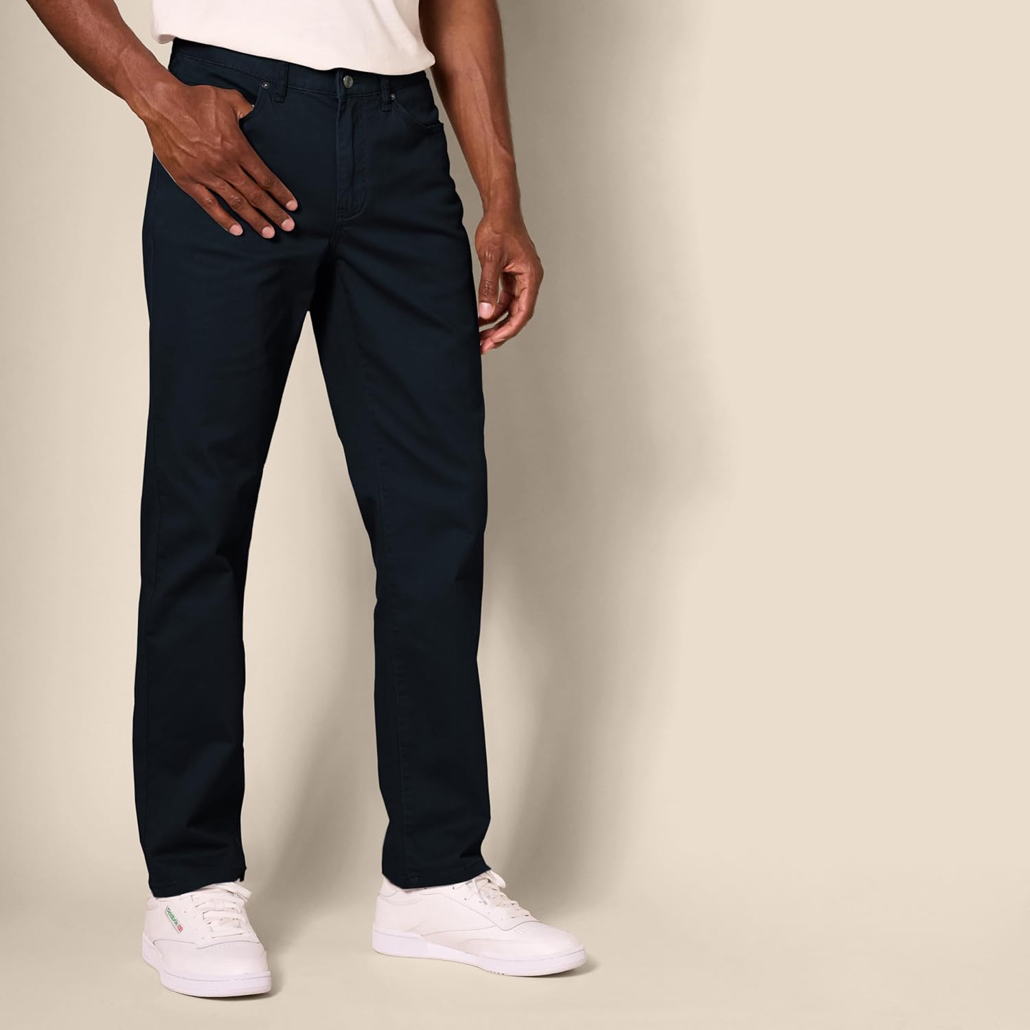 Straight Fit 5 Pocket Stretch Twill Pants