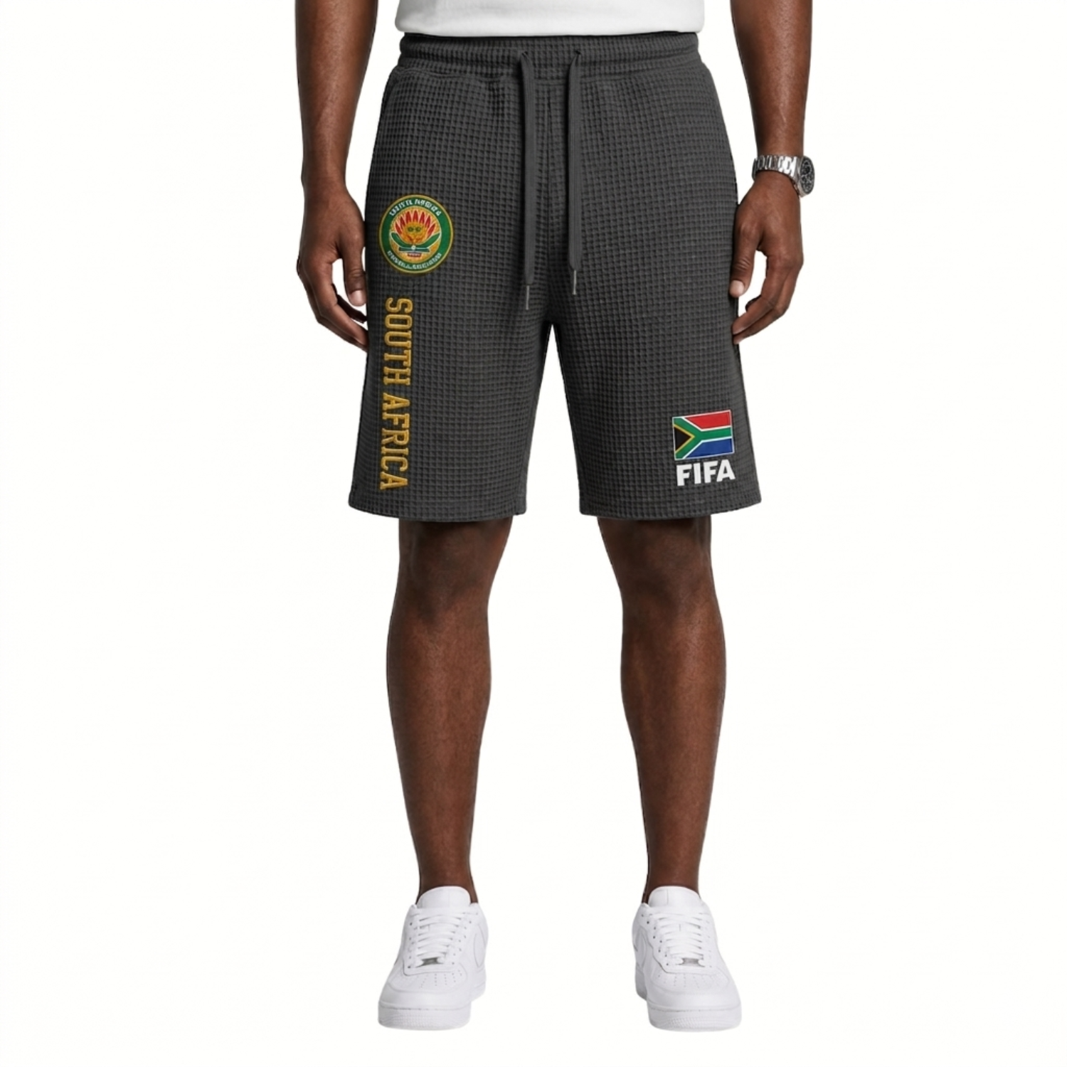 FIFA 2026 South Africa Printed Waffle Football Fan Shorts