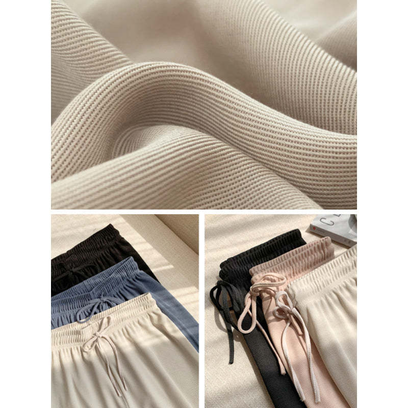 Women's 2 Pcs Ice Silk Ankle Length Summer Pants-Legletic