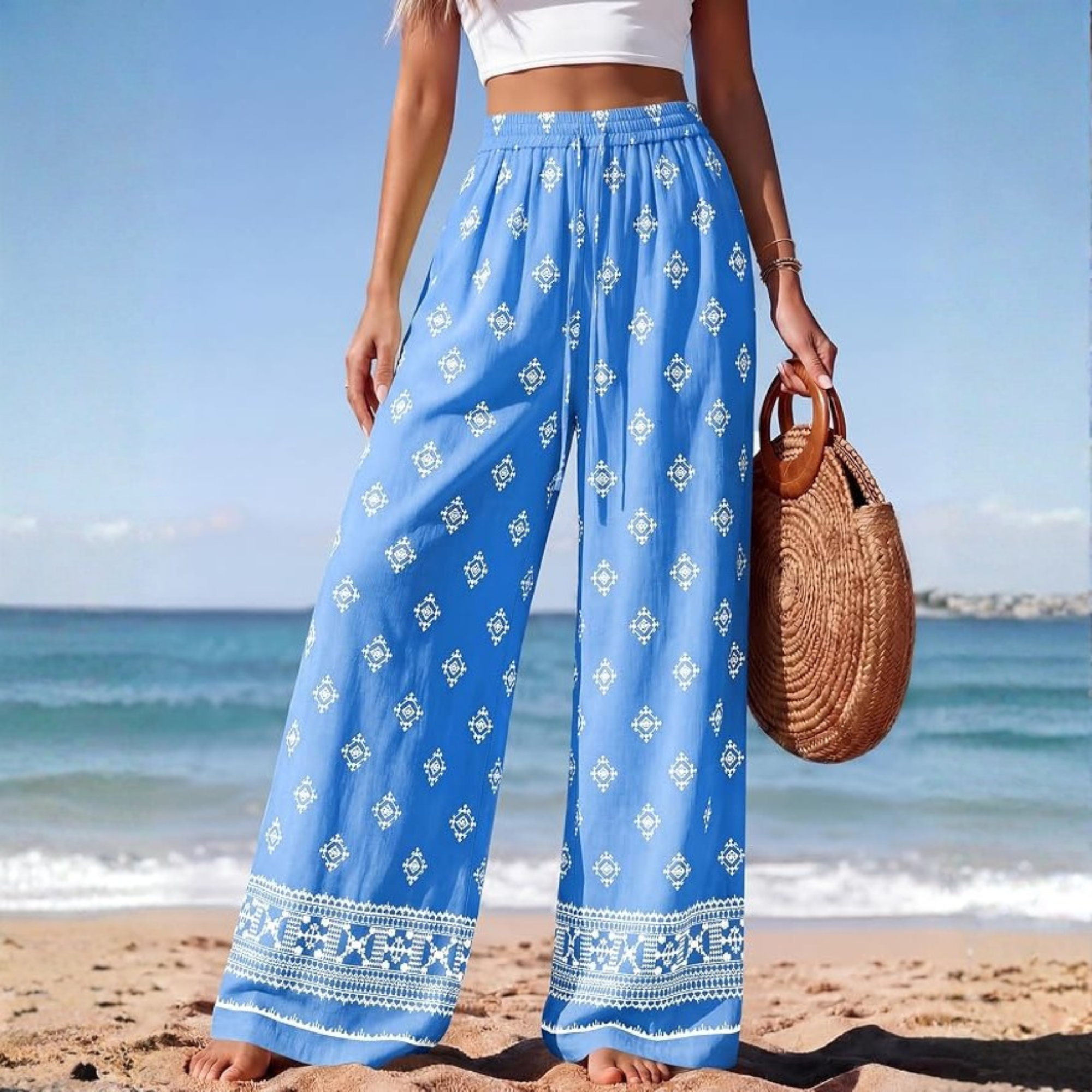 Casual Lounge Wide Loose Palazzo Fit Pants For Women