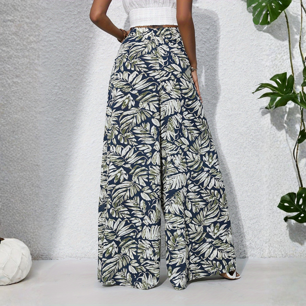 Bohemian Style Wide Vacation Themed Pants For Women