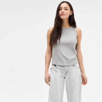 Striped Wide Jeans With Vintage Inspired Fit-Legletic