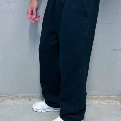 Fleece Lined Lounge Pants With Double Stripe Accent-Legletic