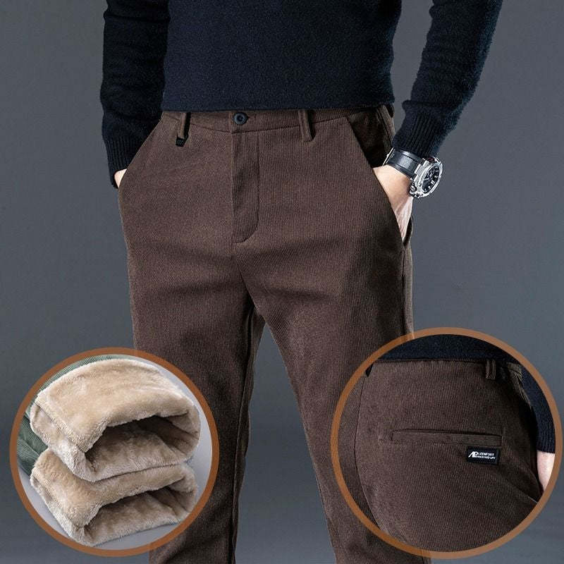 Korean Classic Elastic Waist Fluff Pants For Men-Legletic