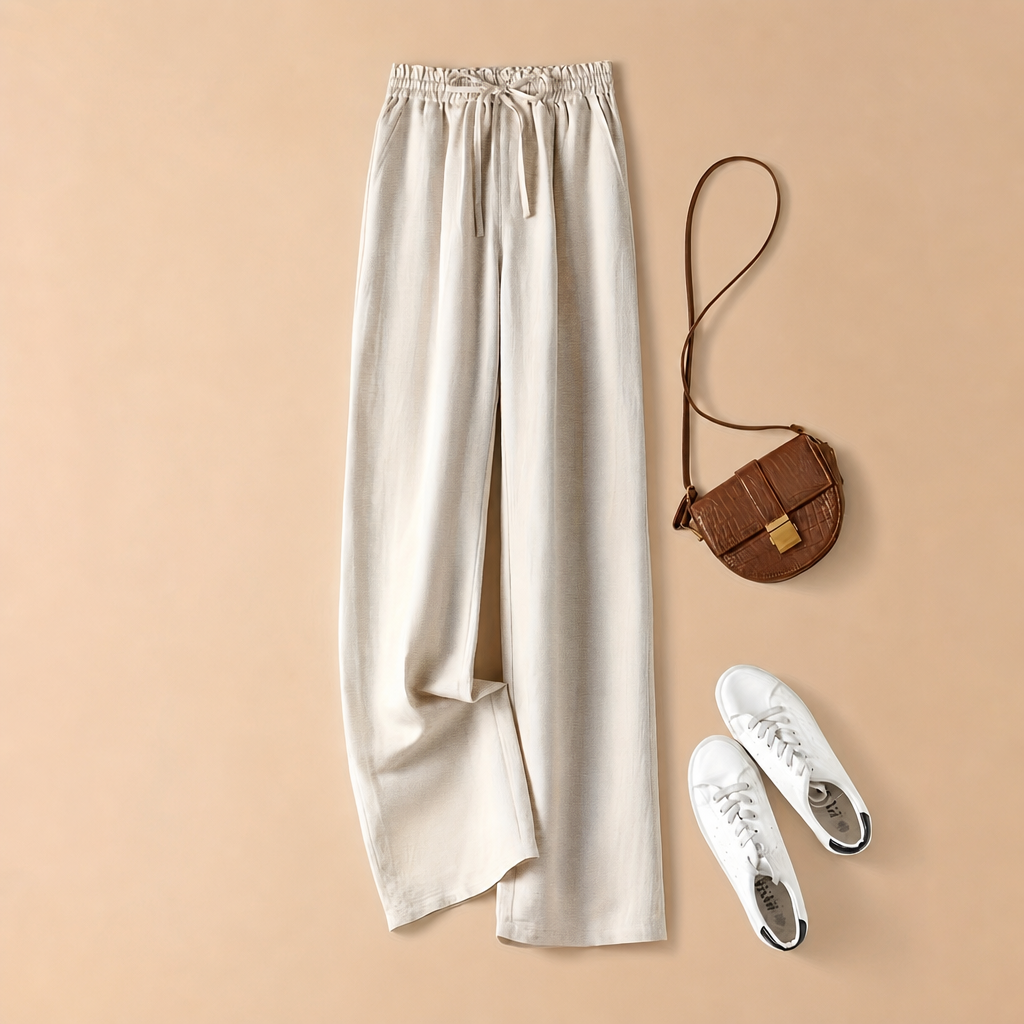 Versatile Artistic Pants With Drawstring For Women