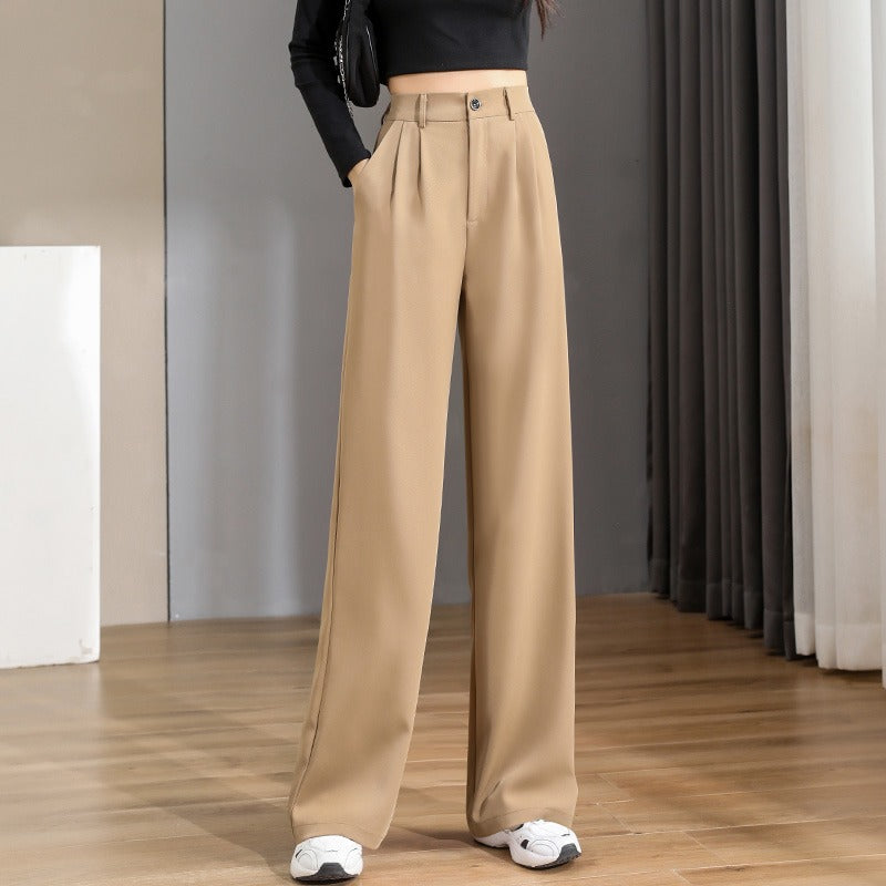 Baggy Office Wear Straight Pants-Legletic