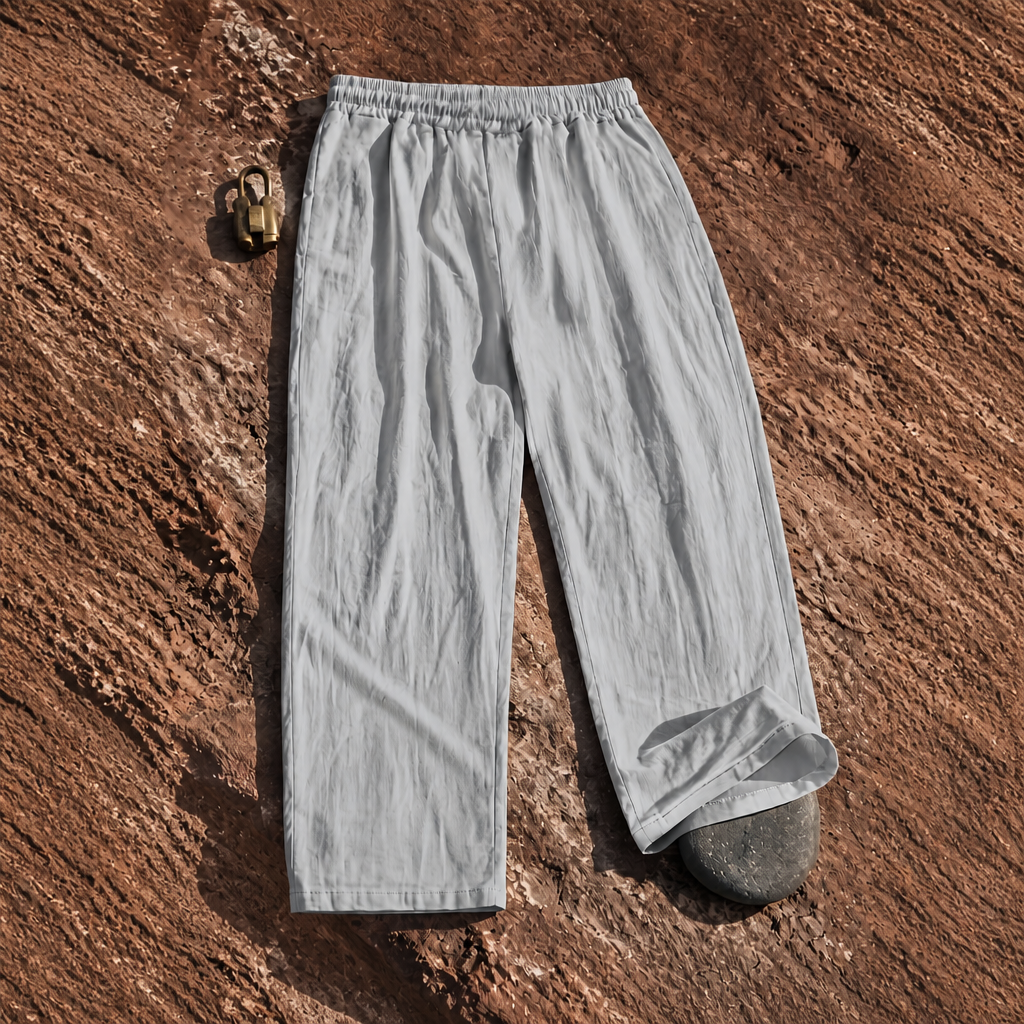 Casual Loose Wide Pants With Drawstring For Men