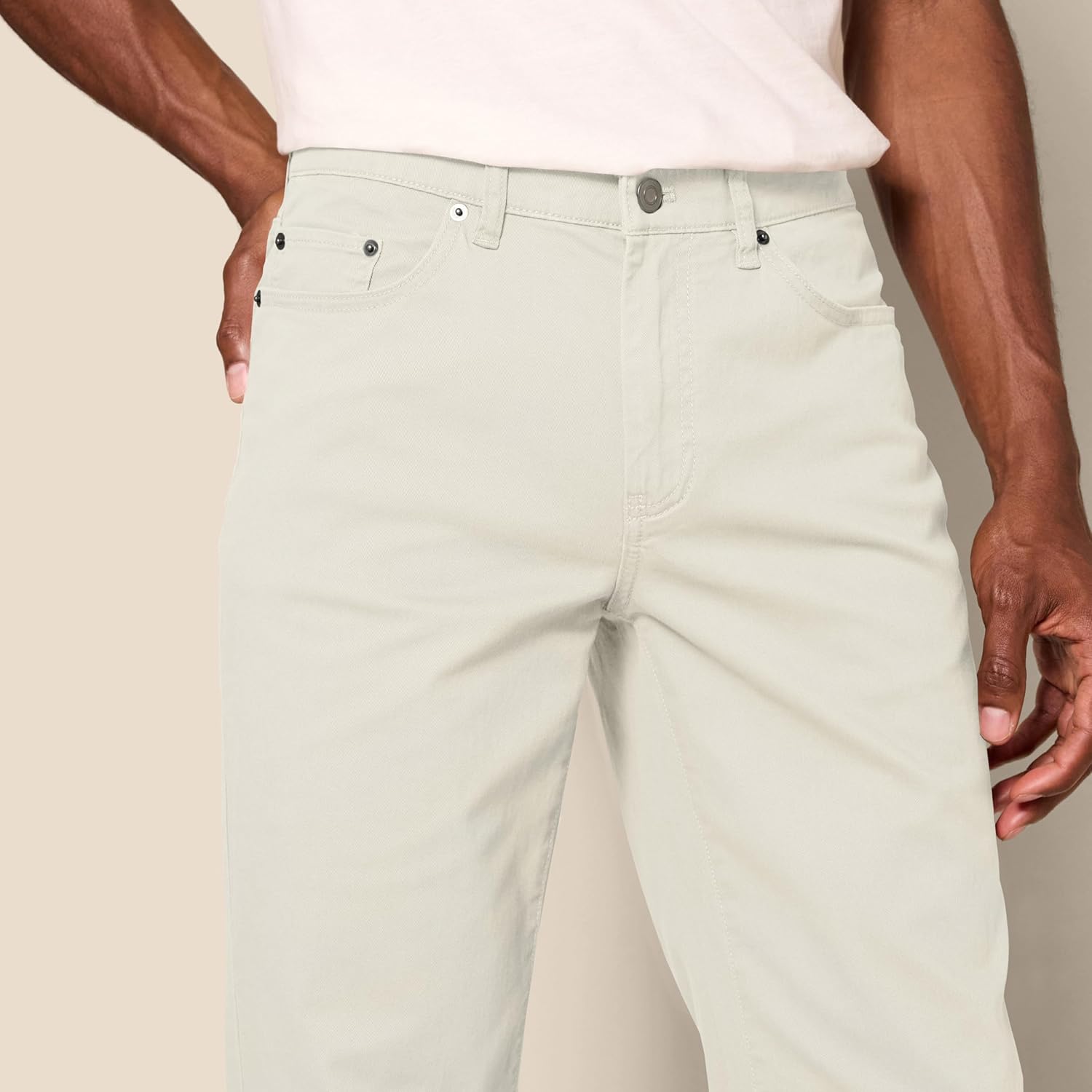 Straight Fit 5 Pocket Stretch Twill Pants