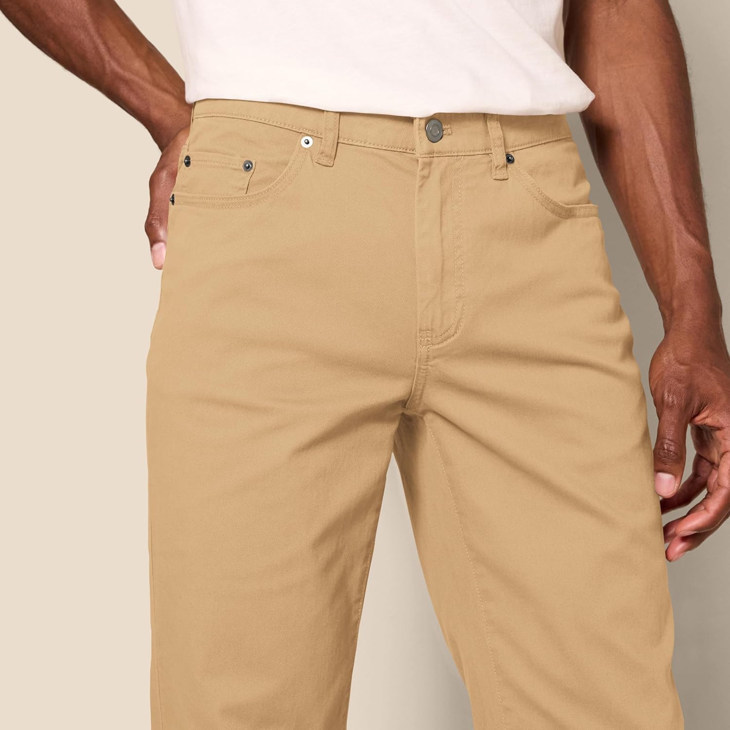 Straight Fit 5 Pocket Stretch Twill Pants