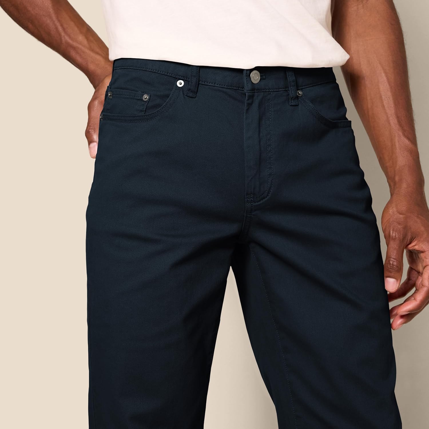Straight Fit 5 Pocket Stretch Twill Pants