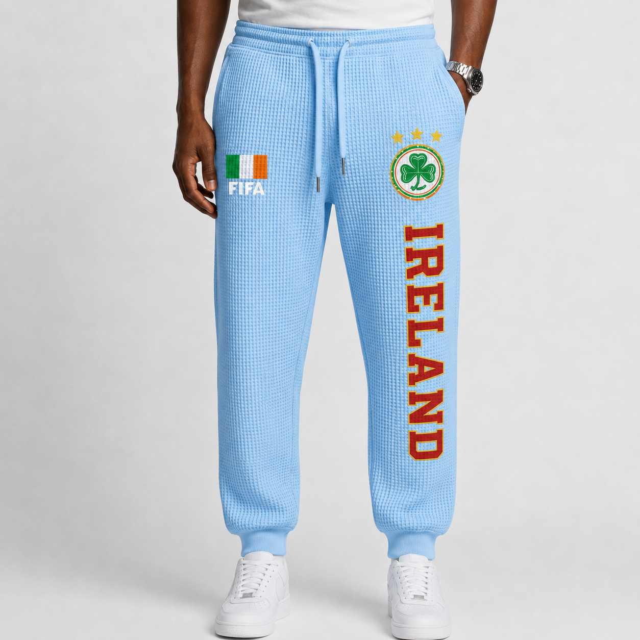 FIFA 2026 Ireland Printed Waffle Football Fan Pants