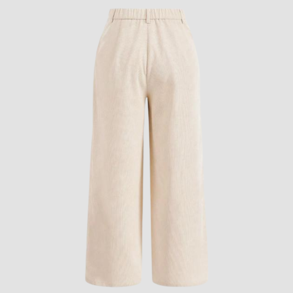 Women Casual High Waist Wide Leg Trousers With Pockets