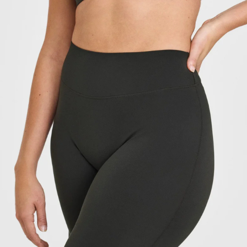 Stretch Fit Straight Pants With High Rise And Silky Texture-Legletic
