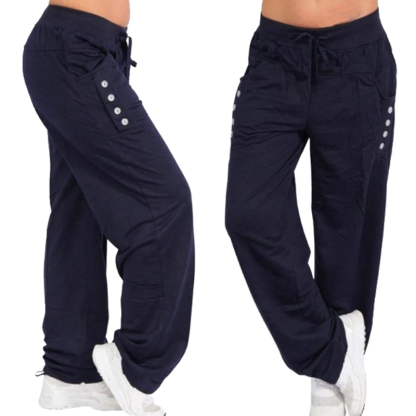 Casual High Waist Oversized Loose Leggings Sports Pants-Legletic