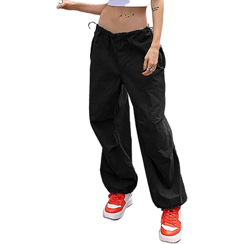 Women's Baggy Cargo Pants Wide Leg Hip Hop Casual Relaxed Fit Sweatpants Hipster Parachute Cargo Pants Y2K-Legletic