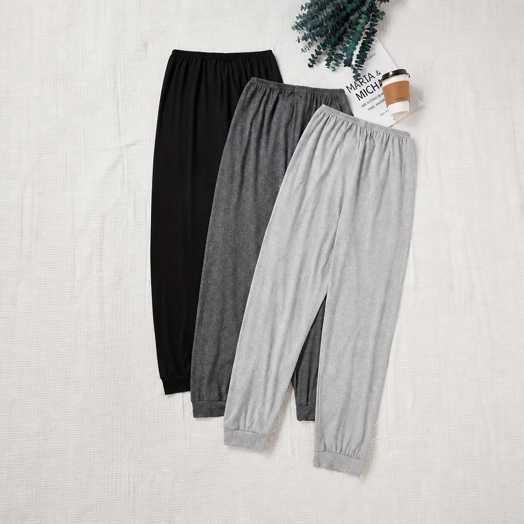 3 Pieces Casual Drawstring Pants For Women