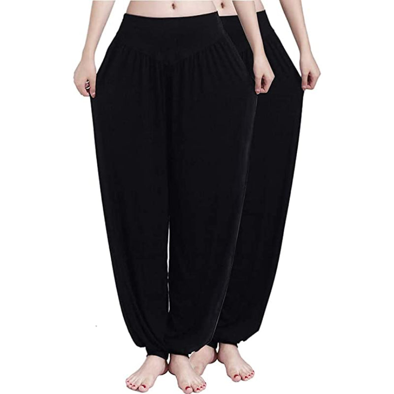 Women's Harem Yoga Pants Baggy Loose Pajama Lounge Pants Wide Leg Trousers-Legletic
