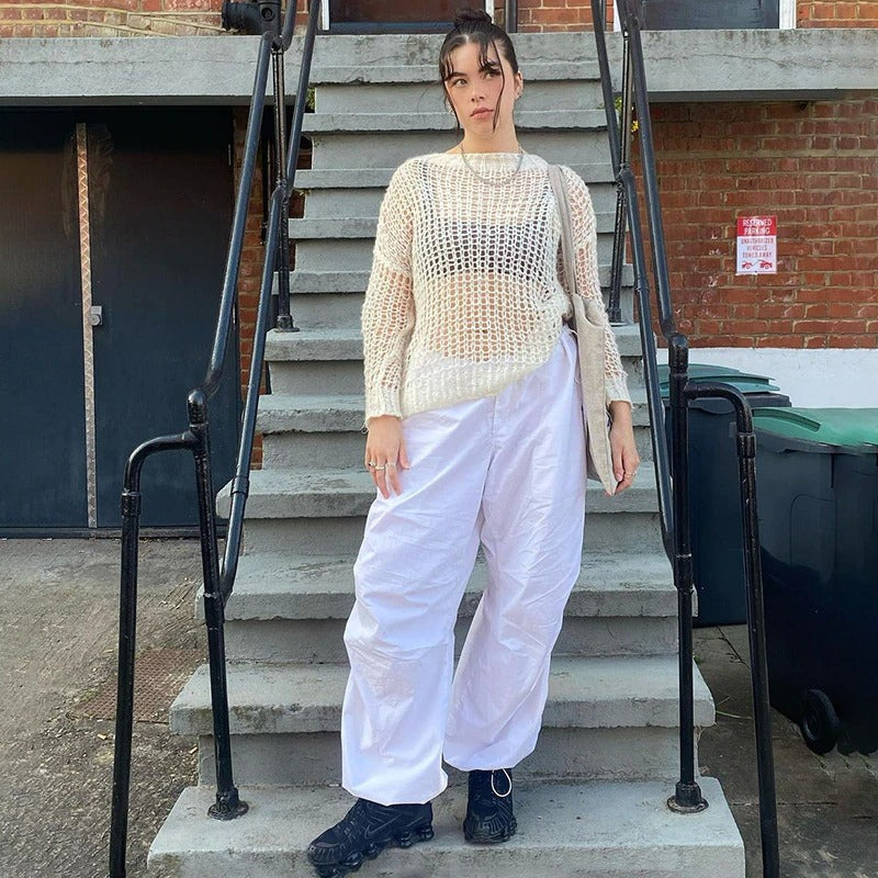 Women Solid Joggers Baggy Trouser Pants-Legletic