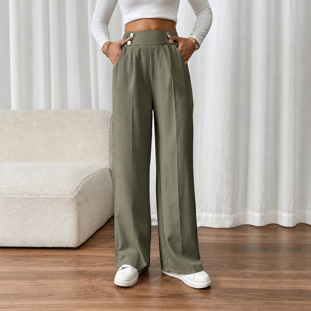 Casual Straight Length Pants For Everyday Wear For Women
