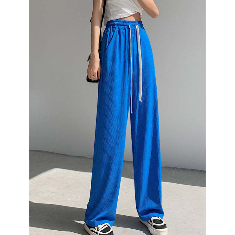 Women's Ice Silk High Waist Casual Summer Pants-Legletic