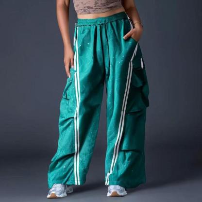 Wide Cargo Joggers With Drawstring And Pockets For Women