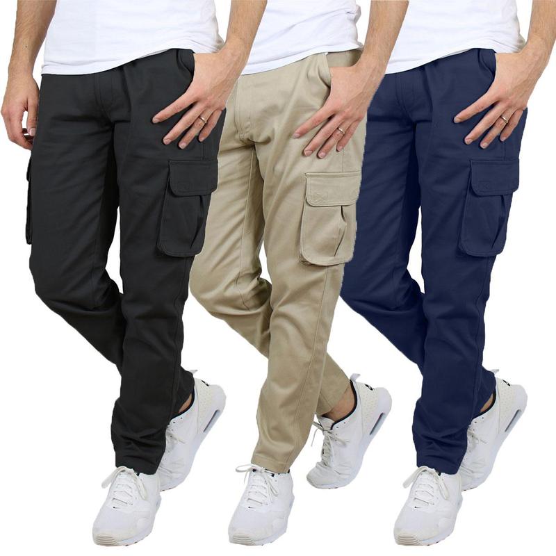 Flex Stretch Pack Of 3 Cargo Pants For Men