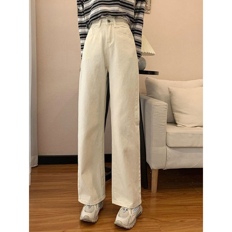 High Waisted  Straight Leg Jeans For Women-Legletic