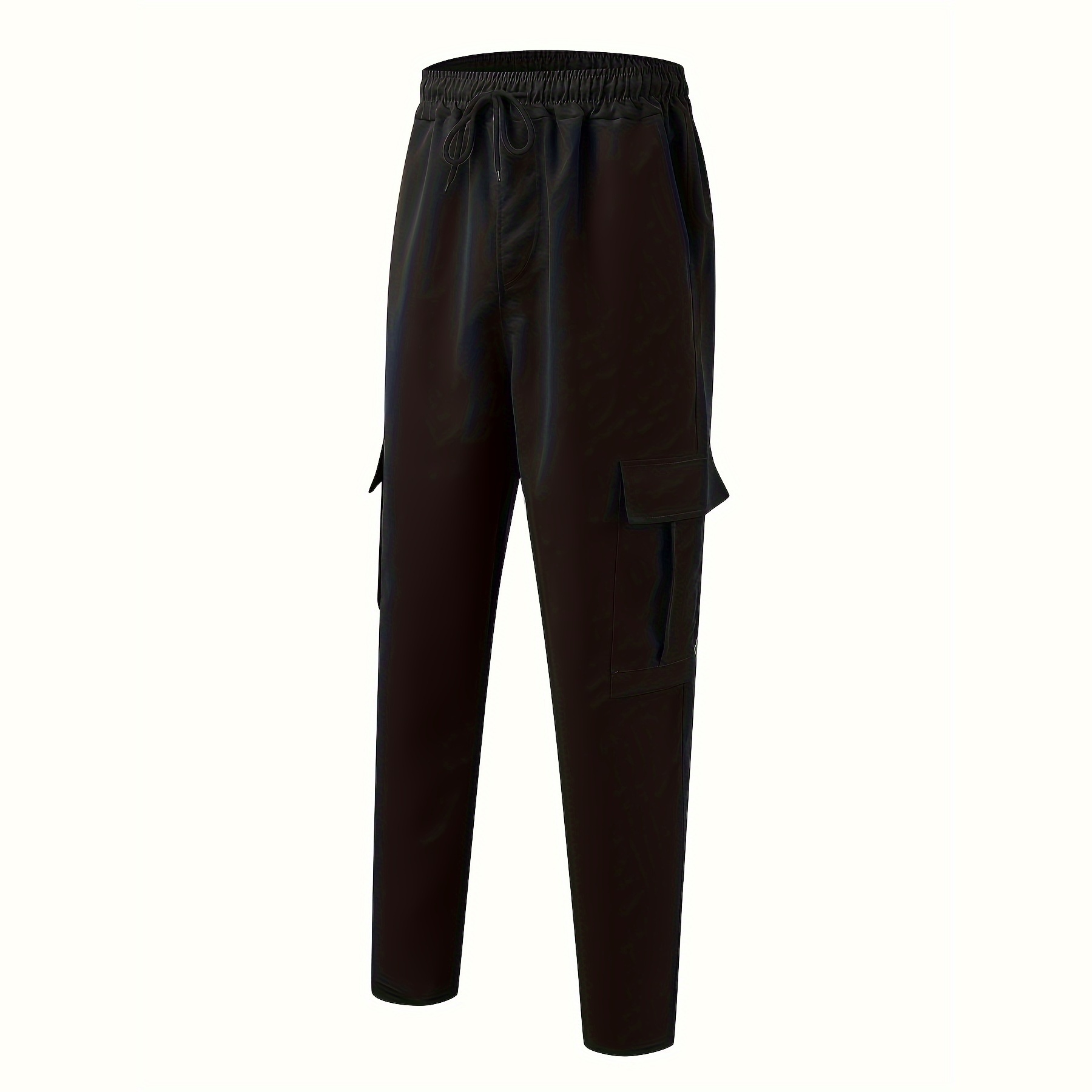 Drawstring Cargo Pants with Utility Pockets for Men