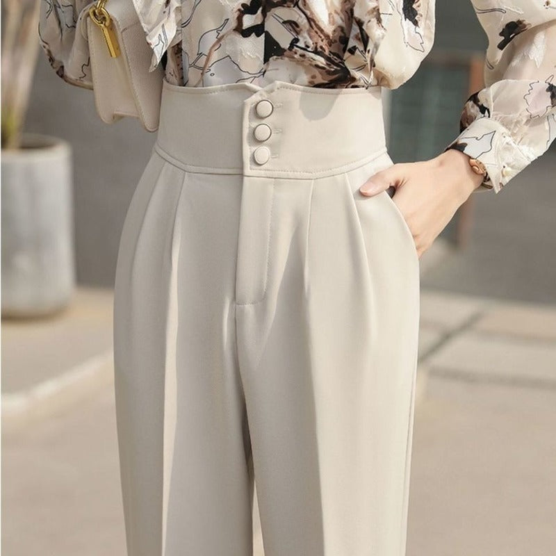 Women's Summer Casual Cropped Suit Pants-Legletic