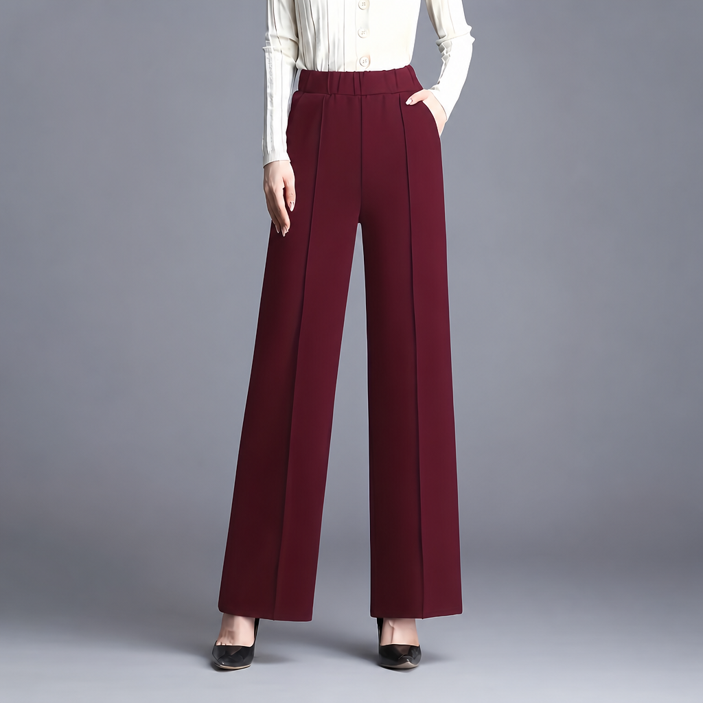 High Slant Pants With Pocket For Women