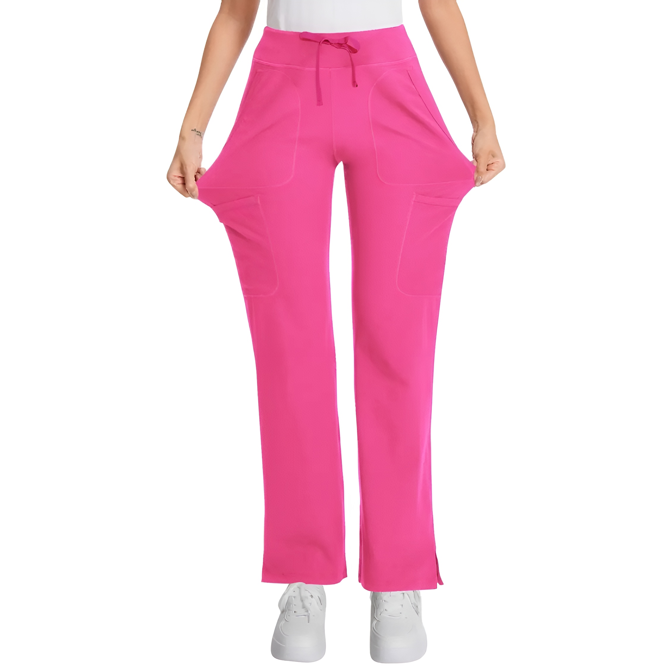 Mid Rise Yoga Pants With 5 Pockets For Women