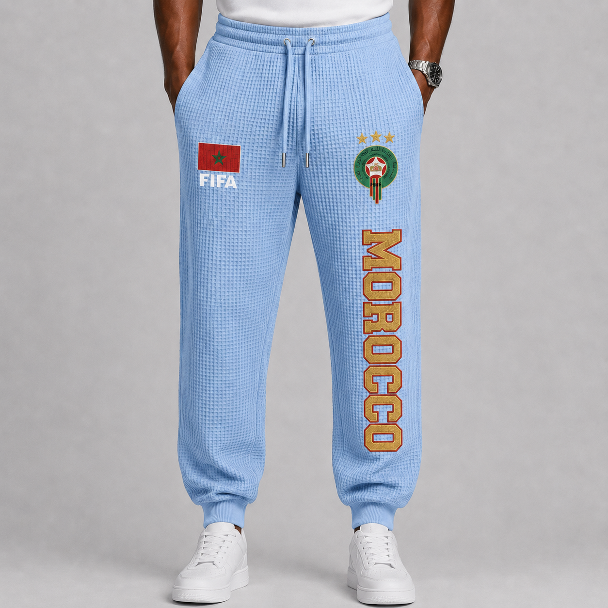 FIFA 2026 Morocco Printed Waffle Football Fan Pants