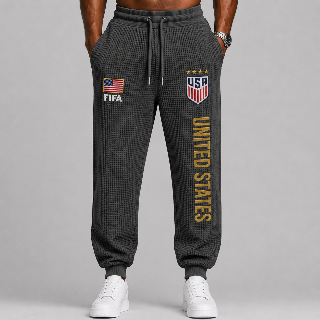 FIFA 2026 United States Printed Waffle Football Fan Pants