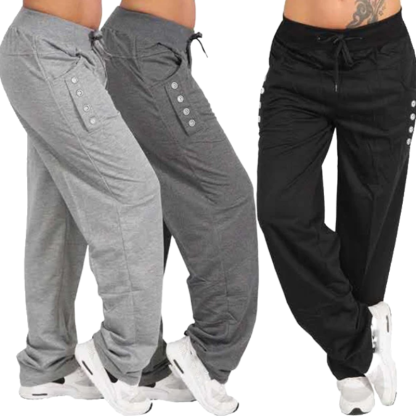 Casual High Waist Oversized Loose Leggings Sports Pants-Legletic