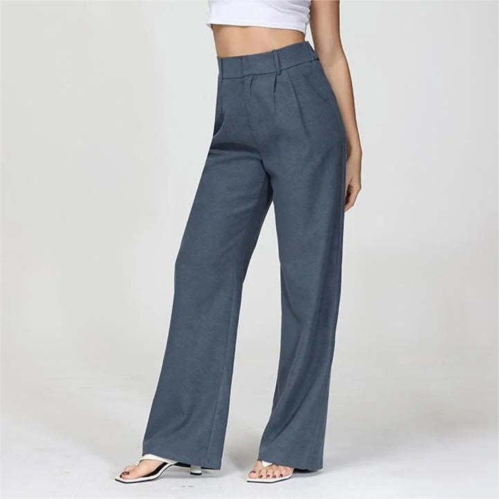 High Waist Tailored Wide Leg Pants-Legletic
