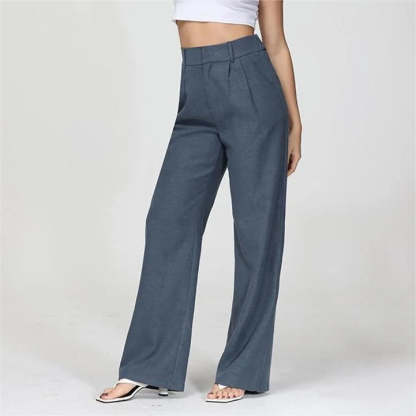 High Waist Tailored Wide Leg Pants-Legletic