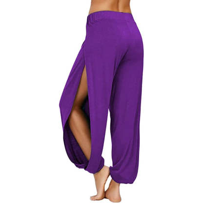 Harem Pants Side Slit Joggers Workout Sweatpants-Legletic