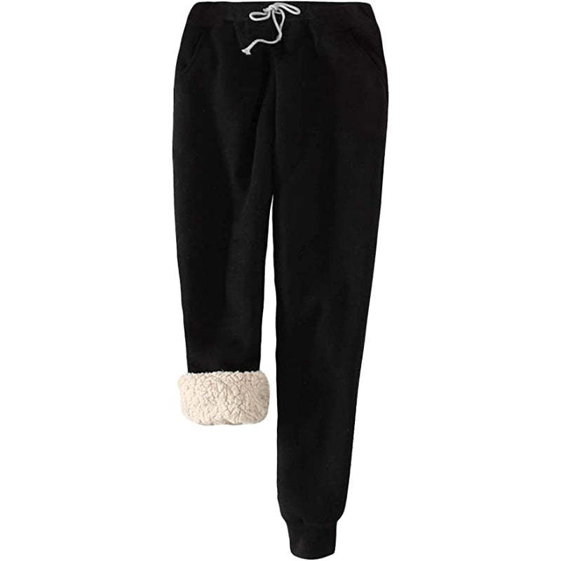 Women's Winter Fleece Sweatpants Running Active Thermal Sherpa Lined Jogger Pants With Candy Colors-Legletic
