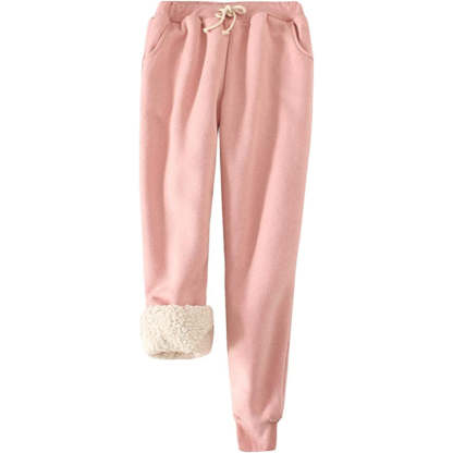 Women's Winter Fleece Sweatpants Running Active Thermal Sherpa Lined Jogger Pants With Candy Colors-Legletic